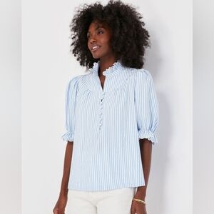 NWOT Pomander Place Blue Stripe Selena Blouse M
